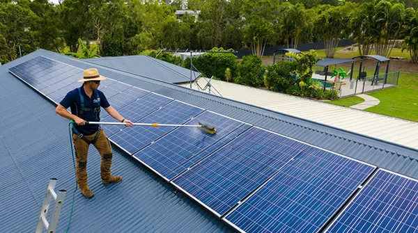 Cleaning solar panels