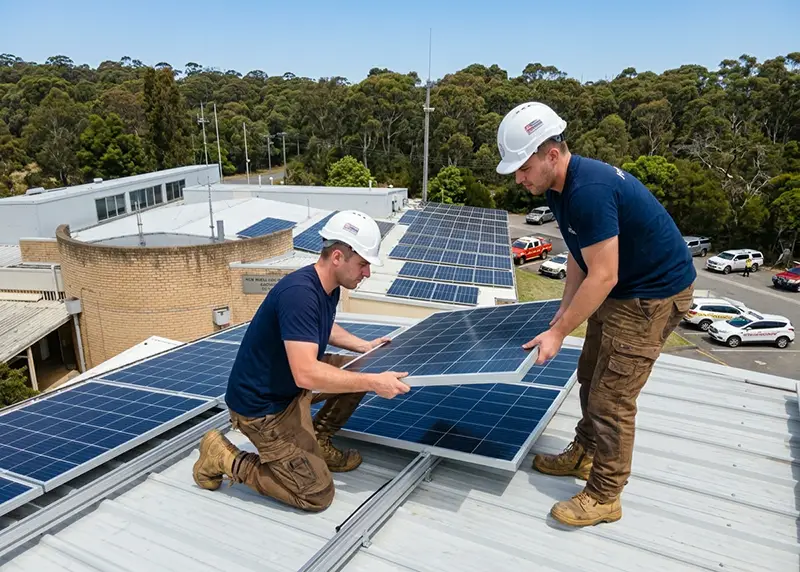 Installing-commercial-solar-panels Installing commercial solar panels